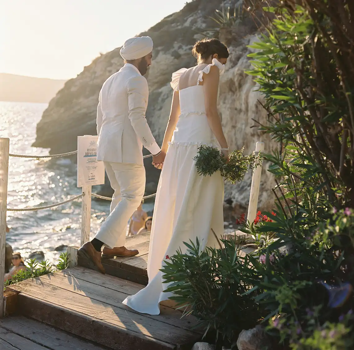 sunset staircase in Sardinia